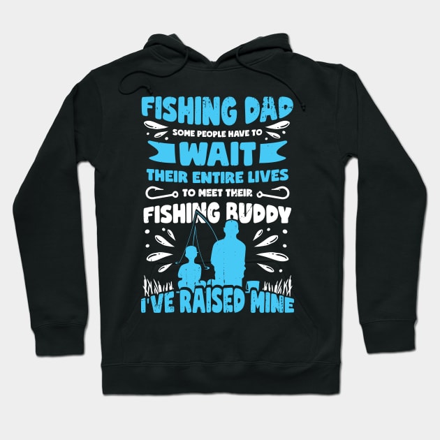 Proud Fishing Dad Fisher Son Father Gift Hoodie by Dolde08
